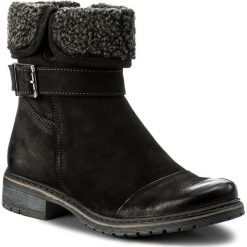 Botki LASOCKI - WI23-ROBERTA-17 Czarny. Czarne botki damskie na obcasie marki Lasocki, z materiału. Za 229,99 zł.