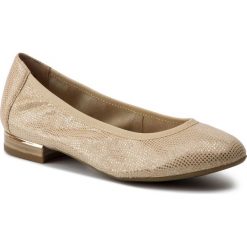 Baleriny CAPRICE - 9-22160-22 Lt Gold Foil 965. Żółte baleriny damskie Caprice, bez wzorów, z zamszu, klasyczne, bez obcasa. Za 239,90 zł.