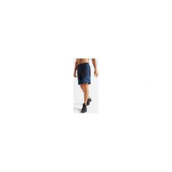 Spodenki fitness kardio FST 500 AOP męskie. Niebieskie spodenki sportowe męskie DOMYOS, s, bez wzorów, z elastanu, sportowe, na fitness i siłownię. Za 59,99 zł.