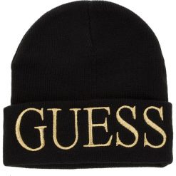 Czapka GUESS - AW7871 WOL01 GUE. Czarne czapki zimowe damskie marki Guess, z materiału. Za 139,00 zł.