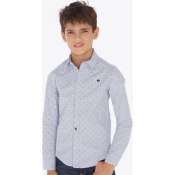 Mayoral - Koszula dziecięca 128-172 cm. Fioletowe koszule chłopięce Mayoral, z bawełny, klasyczne, długie. W wyprzedaży za 89,90 zł.