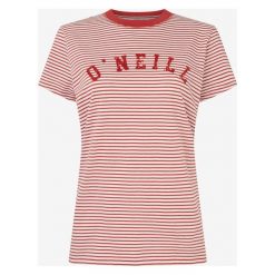 O'Neill Essentials Stripe Koszulka Czerwony. Czerwone koszulki damskie O'Neill, s, w paski, z bawełny, bez kołnierzyka, z krótkim rękawem. Za 137,95 zł.