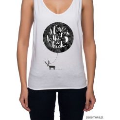 Koszulka damska tank top. i love to the & back. Szare topy damskie Pakamera, z nadrukiem. Za 65,00 zł.