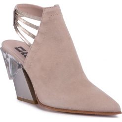 Sandały LORIBLU - 0E XPT677 X8 Taupe. Brązowe klapki damskie Loriblu, bez wzorów, ze skóry, bez obcasa, na obcasie. W wyprzedaży za 1359,00 zł.