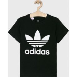 Adidas Originals - T-shirt dziecięcy 128-164 cm. Czarne t-shirty chłopięce adidas Originals, z nadrukiem, z bawełny, bez rękawów. Za 79,90 zł.
