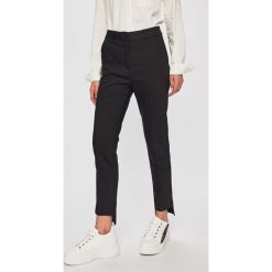 Answear - Spodnie. Czarne spodnie damskie ANSWEAR, s, z haftami, z elastanu. W wyprzedaży za 79,90 zł.