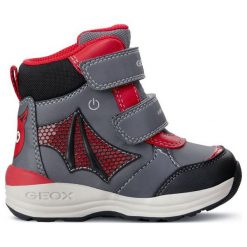 Geox Buty Zimowe Za Kostkę Chłopięce New Gulp 24 Szaro-Czerwone. Szare buty chłopięce zimowe marki Geox, za kostkę. Za 349,00 zł.