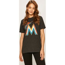 47brand - T-shirt. Szare bluzki damskie 47brand, m, z nadrukiem, z bawełny, casualowe, z okrągłym kołnierzem. W wyprzedaży za 89,90 zł.