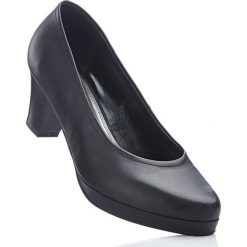 Czółenka skórzane bonprix czarny. Czółenka damskie bonprix. Za 129,99 zł.