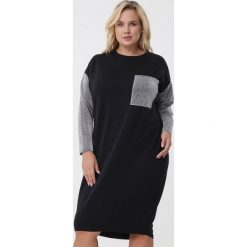 Czarna Sukienka Fenella. Czarne sukienki damskie Born2be, bez wzorów, z dzianiny, z okrągłym kołnierzem, bez rękawów, midi. Za 69,99 zł.