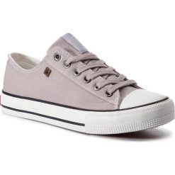 Trampki BIG STAR - DD274A233R37 Grey. Szare półbuty damskie marki BIG STAR, bez wzorów, z gumy, retro, bez obcasa, na płaskiej podeszwie, bez zapięcia. Za 89,00 zł.