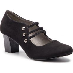 Półbuty CLARA BARSON - WYL1141S-3 Black 1. Czarne półbuty damskie marki Clara Barson, z aplikacjami, ze skóry ekologicznej, bez obcasa, na obcasie, bez zapięcia. Za 89,99 zł.