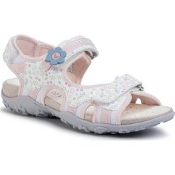 Sandały GEOX - J S.Roxanne C J92D9C 01404 C1Z8W D White/Rose. Białe sandały dziewczęce Geox, ze skóry, bez zapięcia. W wyprzedaży za 169,00 zł.