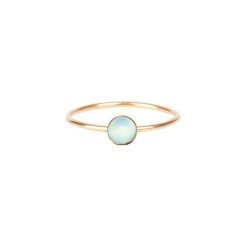 PIERŚCIONEK Z AGATEM AQUA. Żółte pierścionki damskie marki Jelly, z agatem, złote. Za 199,00 zł.