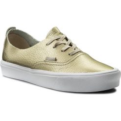Tenisówki VANS - Authentic Decon VN0A38ERJYQ (Leather) Gold. Żółte półbuty damskie Vans, bez wzorów, ze skóry, bez obcasa, na płaskiej podeszwie, bez zapięcia. W wyprzedaży za 259,00 zł.