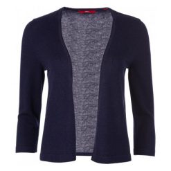 S.Oliver Sweter Damski 38 Ciemnoniebieski. Czarne swetry damskie S.Oliver, s, bez wzorów, eleganckie, bez rękawów, bez kaptura. W wyprzedaży za 93,00 zł.