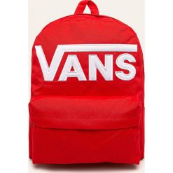 Vans - Plecak. Czerwone plecaki męskie Vans, z aplikacjami, z poliesteru. W wyprzedaży za 119,90 zł.