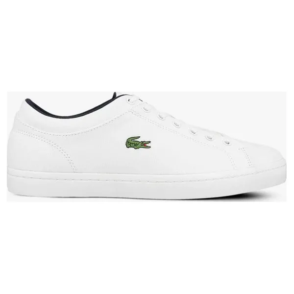 Lacoste Straightset Bl 2 buty męskie, biały, rozmiar 46. Białe buty sportowe męskie Lacoste, z materiału, bez zapięcia, tenisowe. W wyprzedaży za 339,99 zł.