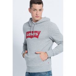 Levi's - Bluza. Szare bluzy męskie Levi's®, s, z nadrukiem, z bawełny, z kapturem, bez rękawów, z kapturem. W wyprzedaży za 199,90 zł.