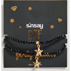 Bransoletki BFF dla przyjaciółek - Czarny. Czarne bransoletki damskie Sinsay. W wyprzedaży za 5,00 zł.