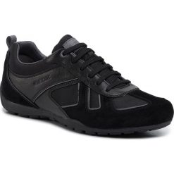 Sneakersy GEOX - U Ravex E U023FE 022BC C9999 Black. Czarne sneakersy męskie Geox, bez wzorów, ze skóry, klasyczne, bez zapięcia. W wyprzedaży za 239,00 zł.