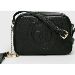 Trussardi Jeans - Torebka. Listonoszki damskie Trussardi Jeans, w paski, z poliesteru, na ramię, małe, bez dodatków. Za 469,90 zł.