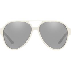 Polo Ralph Lauren - Okulary 0PH4130. Białe okulary przeciwsłoneczne męskie marki Polo Ralph Lauren, z materiału. W wyprzedaży za 459,90 zł.