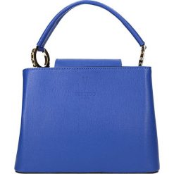 Torebki klasyczne damskie: Skórzana torebka „Foche” w kolorze dżinsu – 24,5 x 18 x 12 cm