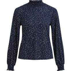 Koszulka "Asta" w kolorze granatowym. Niebieskie koszulki damskie Pieces, Vila, na co dzień, xs, bez wzorów, ze stójką, bez rękawów. W wyprzedaży za 64,95 zł.