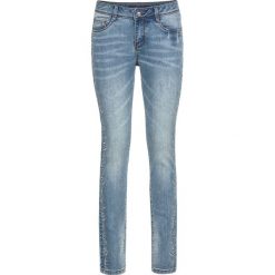 Dżinsy Skinny z haftem bonprix niebieski bleached. Niebieskie jeansy damskie bonprix. Za 109,99 zł.