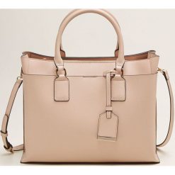 Mango - Torebka Leiro. Szare shopper bag damskie Mango, w paski, z materiału, do ręki, duże. Za 159,90 zł.