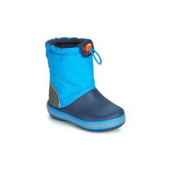 Śniegowce Dziecko Crocs CROCBAND LODGEPOINT BOOT K. Niebieskie kozaki dziewczęce Crocs, bez zapięcia. Za 219,00 zł.
