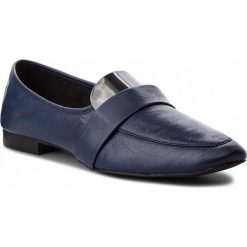 Półbuty CALVIN KLEIN - Camia E7469 Dark Navy. Niebieskie półbuty damskie skórzane Calvin Klein, na obcasie. Za 669,00 zł.
