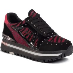 Sneakersy LIU JO - Wonder Maxi 13 BF0077 PX072 Burgundy Zebra S19E7. Czarne półbuty damskie Liu Jo, z zamszu. Za 799,00 zł.