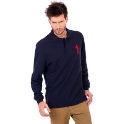Koszulka polo w kolorze granatowym. Niebieskie koszulki męskie Polo Club Men, m, z haftami, z bawełny, polo, bez rękawów. W wyprzedaży za 102,95 zł.