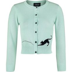 Kardigany damskie: Collectif Clothing Jessie Kitty Cat Cardigan Kardigan damski zielony (Mint)