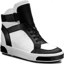 Sneakersy MICHAEL MICHAEL KORS - Pia High Top 43F6PAFE5L Opticwht/Blk. Czarne półbuty damskie MICHAEL Michael Kors, l, bez wzorów, ze skóry ekologicznej, bez kołnierzyka. W wyprzedaży za 469,00 zł.