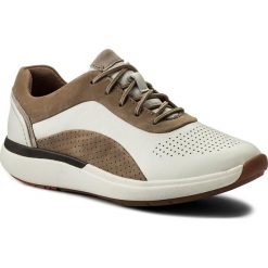 Sneakersy CLARKS - Un Cruise Lace 261326714 White Combi. Pomarańczowe półbuty damskie Clarks, ze skóry. W wyprzedaży za 299,00 zł.