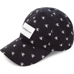 Czapka z daszkiem CALVIN KLEIN - J Mono Print Cap K60K605308 016. Czarne czapki z daszkiem damskie Calvin Klein, z bawełny. Za 159,00 zł.
