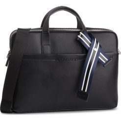 Torba na laptopa CALVIN KLEIN - Flex 2 Gusset Laptop Bag K50K504387 001. Czarne torby męskie skórzane marki Calvin Klein, bez wzorów, ze skóry ekologicznej. Za 799,00 zł.