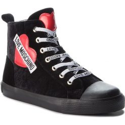 Trampki LOVE MOSCHINO - JA15023G16IF000A Nero. Czarne półbuty damskie Love Moschino, bez wzorów, z gumy, bez zapięcia. W wyprzedaży za 459,00 zł.