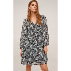Mango - Sukienka Prarie. Zielone sukienki damskie Mango, na co dzień, m, w kwiaty, z poliesteru, casualowe, bez kołnierzyka, z długim rękawem, długie, mini, proste. W wyprzedaży za 99,90 zł.