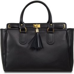 Torebki klasyczne damskie: Skórzana torebka „Georgina” w kolorze czarnym – 36 x 17 x 27 cm