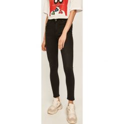 Answear - Jeansy. Niebieskie jeansy damskie ANSWEAR, s, bez wzorów, z elastanu, z podwyższonym stanem. Za 129,90 zł.