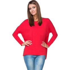 Czerwona Bluza z Dłuższym Tyłem. Bluzki damskie Molly.pl. Za 129,90 zł.