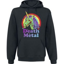 Bluzy męskie: Death Metal Bluza z kapturem czarny