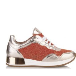 Sneakersy miedziane. Pomarańczowe sneakersy damskie Arturo Vicci, ze skóry. Za 249,00 zł.
