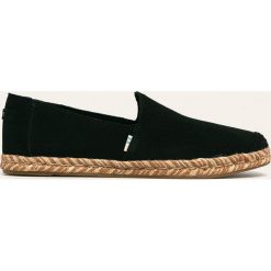 Toms - Espadryle skórzane Pismo. Czarne espadryle damskie Toms, bez wzorów, ze skóry, bez obcasa, na obcasie. Za 309,90 zł.
