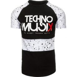 T-shirty męskie z nadrukiem: T-shirt męski z nadrukiem czarny (rx2199)