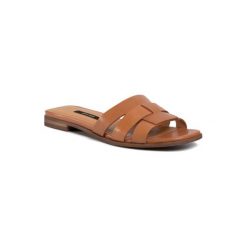 Gino Rossi KARO-02 Camel. Brązowe klapki damskie Gino Rossi, bez wzorów, ze skóry, bez obcasa. Za 219,99 zł.